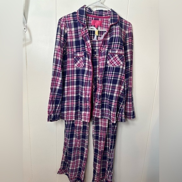 Victoria’s Secret Pink and Purple Plaid Pajama Set Women’s Size XS - Picture 3 of 6